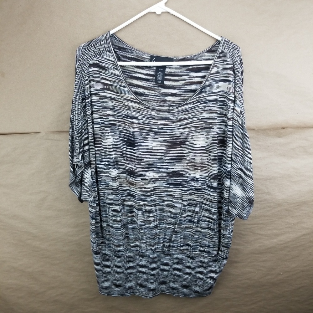 Brown White Striped Sweater SZ 22 24